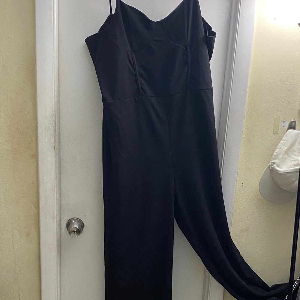 Fashion Nova Sleek Black Jumpsuit